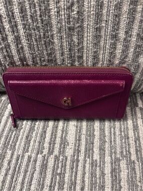Cole Haan Zip-Around Envelope Wallet in Berry Purple